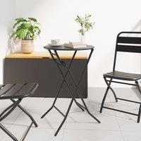 Berkfield Home Folding Garden Table Anthracite 50x72 cm Steel | Size: 50x72 cm