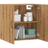 Berkfield Home Wall Cabinet Artisan Oak 60x31x60 cm Engineered Wood in Brown | Size: 60 x 31 x 60 cm