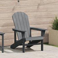 Berkfield Home Adirondack Chair Light Grey 74x82x91 cm HDPE | Size: 74 x 82 x 91 cm