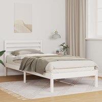 Berkfield Home with Headboard White 90 x 220 cm Solid pine wood