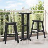 Berkfield Home Bar Stools 2 pcs Black HDPE