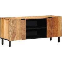 Berkfield Home TV Cabinet 105x33x46 cm Solid Wood Acacia in Brown | Size: 105 x 33 x 46 cm