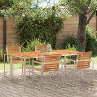 Berkfield Home Outdoor Dining Table 180x90x75 cm Solid Wood Acacia in Brown | Size: 180 x 90 x 75 cm