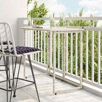 Berkfield Home Folding Garden Table Light Grey 90x51x75 cm Poly Rattan | Size: 90 x 51 x 75 cm