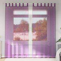 Berkfield Home Voile Curtains with Loops 2 pcs Purple 140x245 cm