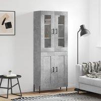 Berkfield Home Highboard Concrete Grey 69.5x34x180 cm Engineered Wood