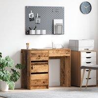 Berkfield Home Old Wood Writing Desk Old wood Engineered Wood Medium in Brown