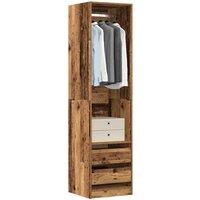 Berkfield Home Wardrobe Old Wood 50x50x200 cm Engineered Wood in Brown | Size: 50 x 50 x 200 cm