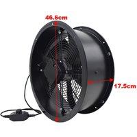 18 Wall-Mount Exhaust Fan in Black