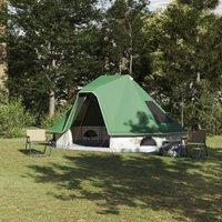 Berkfield Home Family Tent Tipi Green 6-Person Waterproof