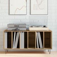 Berkfield Home Record Cabinet Old Wood 100x38x48 cm Engineered Wood in Brown | Size: 100 x 38 x 48 cm