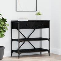 Berkfield Home Console Table Black Oak 75x34.5x75 cm Engineered Wood