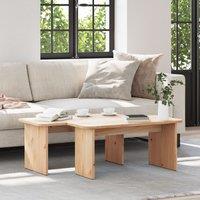 Berkfield Home Coffee Table 2 pcs Natural Solid pine wood in Brown