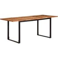 Berkfield Home Dining Table 180x90x75 cm Solid Wood Acacia in Brown | Size: 180 x 90 x 75 cm