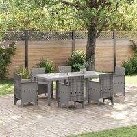 Berkfield Home Garden Table Light Grey 200x100x73 cm Poly Rattan | Size: 200 x 100 x 73 cm