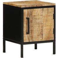 Berkfield Home Bedside Cabinet 30 x 30 x 40 cm Solid Wood Rough Mango in Brown