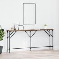 Berkfield Home Console Table Old Wood 180x23x75 cm Engineered Wood in Brown | Size: 180 x 23 x 75 cm