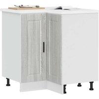 Berkfield Home Kitchen Corner Base Cabinet Porto Grey Sonoma Engineered Wood