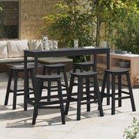 Berkfield Home Bar Stools 9 pcs Black HDPE