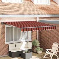 Berkfield Home Retractable Awning Manual Orange & Brown 300x250 cm