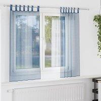 Berkfield Home Voile Curtains with Loops 2 pcs Royal Blue 140x175 cm