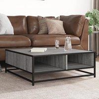 Berkfield Home Coffee Table Grey Sonoma 80x80x30 cm Engineered Wood & Metal | Size: 80 x 80 x 30 cm