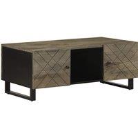 Berkfield Home Coffee Table Black 100x54x40 cm Solid Wood Mango | Size: 100 x 54 x 40 cm