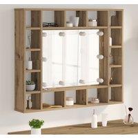 Berkfield Home Mirror Cabinet Artisan oak Engineered wood in Brown