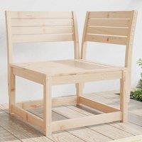 Berkfield Home Garden Sofa Corner 73x73x78 cm Solid Wood Pine in Brown | Size: 73 x 73 x 78 cm