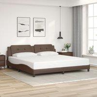 Bed Frame without Mattress Brown 200x200 cm Faux Leather