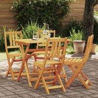 Berkfield Home Folding Garden Chairs 4 pcs 36x46x86 cm Solid Wood Acacia in Brown | Size: 36 x 46 x 86 cm