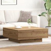 Berkfield Home Coffee Table Artisan Oak 80x80x31 cm Engineered Wood in Brown | Size: 80 x 80 x 31 cm
