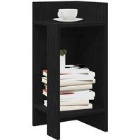 Berkfield Home Side Tables 2 pcs with Shelf Black 25.5x27x60 cm