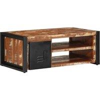 Berkfield Home Coffee Table Multicolour 90x50x36 cm Solid Wood Reclaimed | Size: 90 x 50 x 36 cm