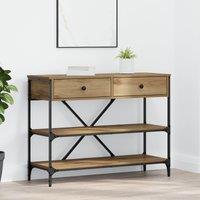 Berkfield Home Console Table Artisan Oak 100x34.5x75 cm Engineered Wood in Brown