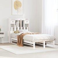 Berkfield Home Bookcase Bed without Mattress White 75x190 cm Small Single Solid Wood Pine