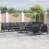 Berkfield Home Garden Sofa Set 8 pcs Anthracite Steel