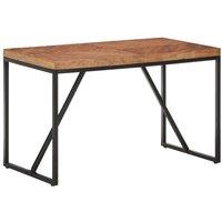 Berkfield Home Dining Table 120x60x76 cm Solid Acacia & Mango Wood in Brown | Size: 120 x 60 x 76 cm
