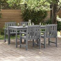 Berkfield Home Garden Dining Chairs 4 pcs Light Grey 65.5x55.5x88 cm HDPE