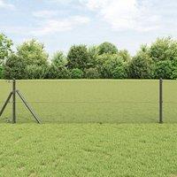 Berkfield Home Welded Wire Fence Grey 0.6x50 m Steel