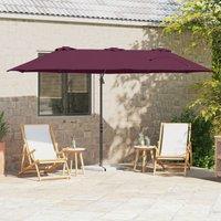 Berkfield Home Garden Cantilever Parasol with Lock Bordeaux red Large