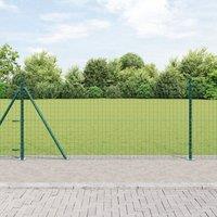 Berkfield Home Euro Fence with 13 Flanged Posts 0.8x25 m Galvanised Steel in Silver