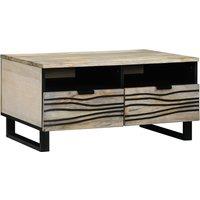 Berkfield Home Coffee Tables with Drawer with Storage White, Black 80 x 50 x 40 cm