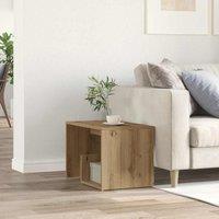 Berkfield Home Side Table Artisan Oak 59x36x38 cm Engineered Wood in Brown | Size: 59 x 36 x 38 cm