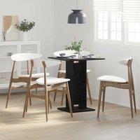 Berkfield Home Bistro Table Black Oak 60x60x75 cm Engineered Wood | Size: 60 x 60 x 75 cm
