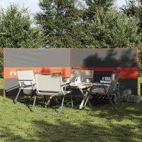 Berkfield Home Camping Windbreak Grey & Orange 344x120 cm Waterproof