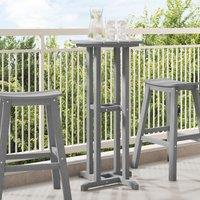 Berkfield Home Bar Table Light Grey 55x55x107 cm HDPE | Size: 55 x 55 x 107 cm