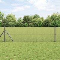 Berkfield Home Welded Wire Fence Grey 0.4x25 m Steel
