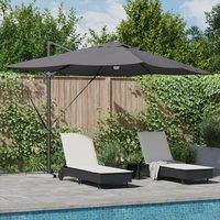 Berkfield Home Cantilever Umbrella - Anthracite Anthracite Polyester Large