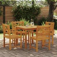 Berkfield Home 5 Piece Garden Dining Set Solid Wood Acacia in Brown